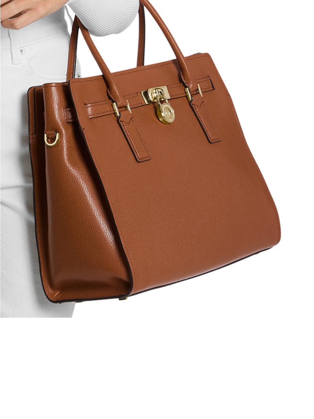 Classic Structured Tote Handbag in Brown